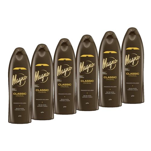 Lot De 6 Gel Douche Magno Classic 550 Ml 