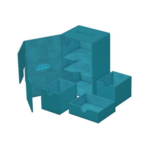 Ultimate Guard - Twin Flip`N`Tray 160+ Xenoskin Monocolor Bleu Pétrole