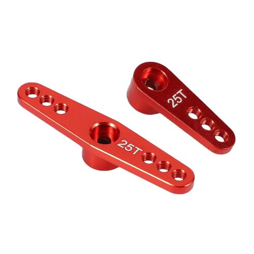 25t Aluminium Rc Servo Arm Horn Pour Futaba Savox Xcore Hd Rc, Rouge