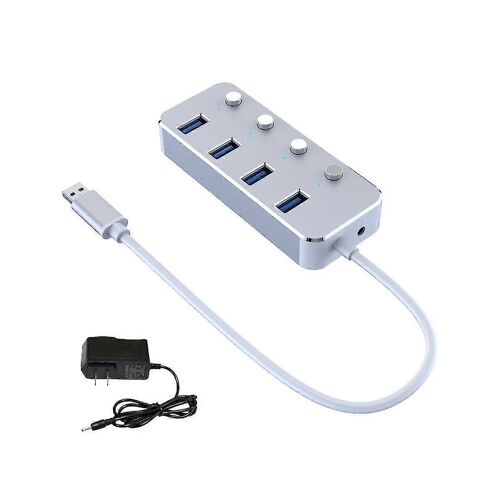 Adaptateur secteur USB 3.0 4 ports Séparateur en alliage d'aluminium Hub Hub USB 3.0 USB Multi Extender Switch 1.2
