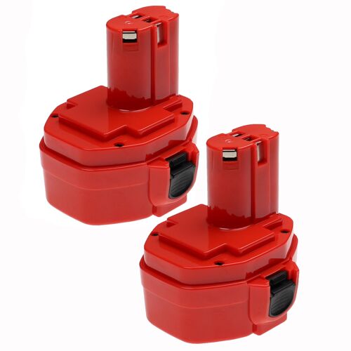 EXTENSILO 2x Batterie remplacement pour Makita 1434, 192600-1, 1435, 1422, 1422 192600-1, 1433, 1435F, 1420 pour outil électrique (3300 mAh, NiMH, 14,4 V)