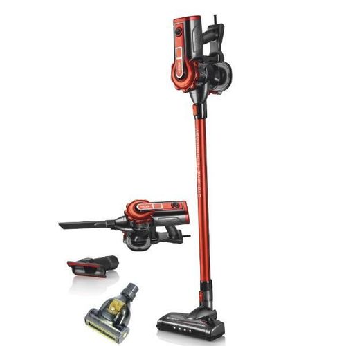 Haeger VC-600.047A aspirateur balai et balai électrique Aspirateur-balai 2 en 1 Secteur Sec Sans sac 0,6 L 600 W Noir, Rouge