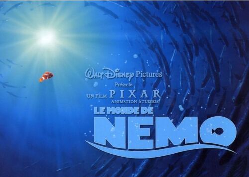 Le Monde De Nemo -Pixar -Dossier De Presse Du Film N° 0 : Walt Disney