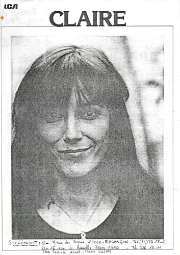 Claire - France / Chanson - Documentation Et Revue De Presse (1980)