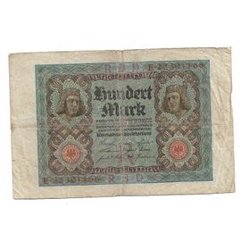Billet Allemagne 100 Deutsche - 1922 - Alphabet E