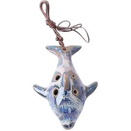 6 Trous Ocarina Dolphin Ceramic Ocarina Mini Instrument De Musique Pour Débutants