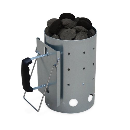 Cheminée d'allumage XL pour barbecue charbon de bois allume braises démarrage rapide 20 x 30cm