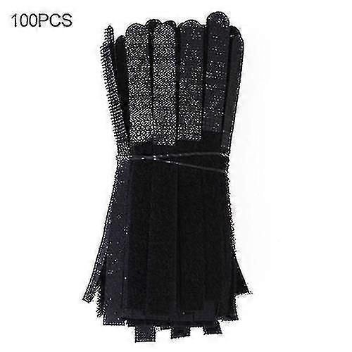 100pcs Réutilisable Nylon Hook Loop Écouteur Câble Cordon Attaches Tidy Straps Organisateur