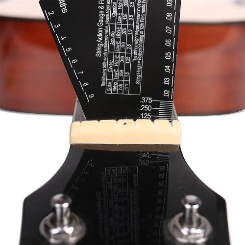 Fret Leveling Tool Guitar Neck Fingerboard Mesure Règle Acier inoxydable Fret Rocker Guitare Luthi
