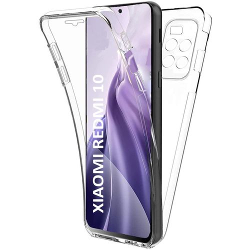 Coque Pour Xiaomi Redmi 10 4g - Housse Etui 360 Integrale Transparent 2 Parties Avant Arriere Emboitable [Phonillico]