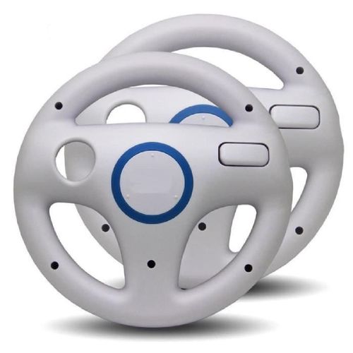 2 X Volants De Course Pour Nintendo Wii - Blanc