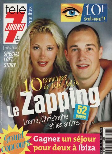 Télé 7 Jours Hors Série / 07-2001 N°1 : Loft Story / Loana / Steevy / Laure ... (54p)