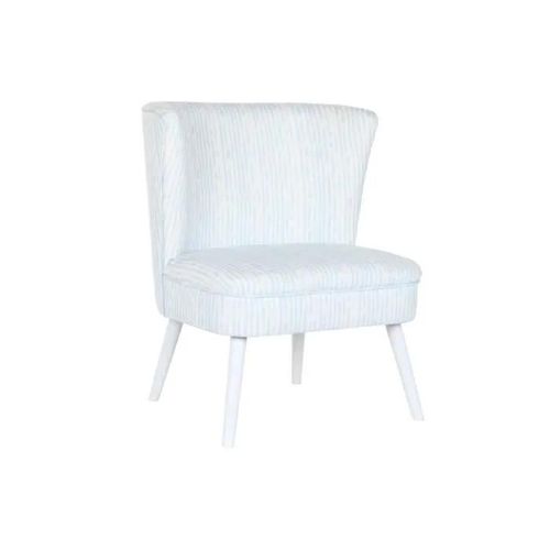 Fauteuil 73 X 67 X 85 Cm Bleu Bois Blanc - Couleur:Bleu