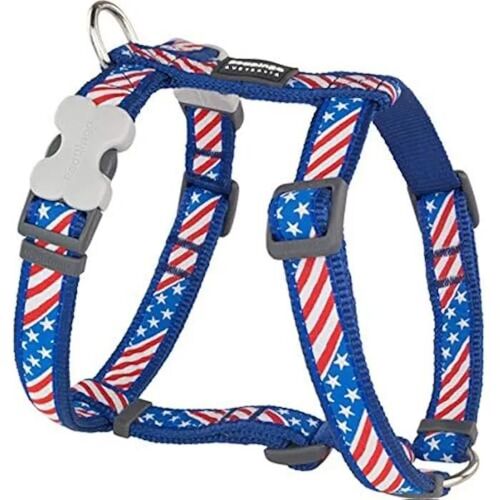 Harnais - Red Dingo - Drapeau Américain - 12 Mm - Réglable - Nylon De Qualité Supérieure