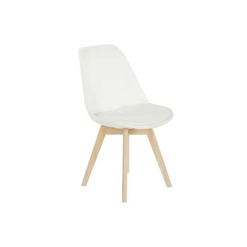 Chaise - Hêtre - Blanc - Confortable Et Élégante