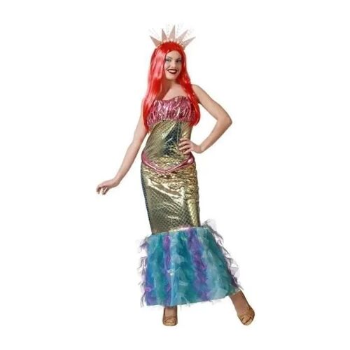 Déguisement Femme Sirène - Atosa - Robe Longue - Multicouleur - Tissu Lamé - Pour Fille À Partir De 3 Ans