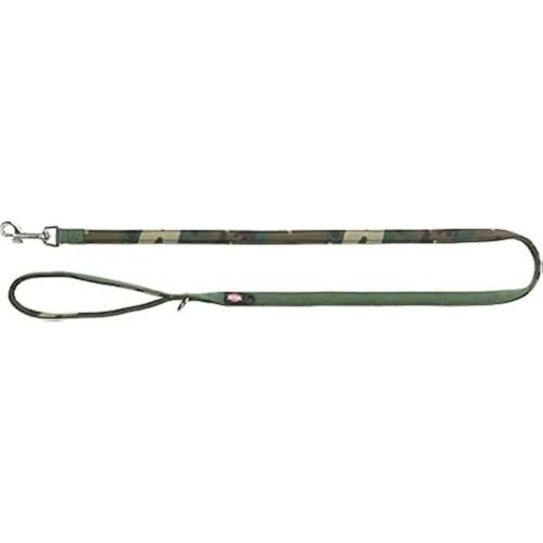 Laisse Pour Chien - Trixie - Modèle Camouflage/Vert Forêt - 1,20 M - Doublure En Néoprène - Xs