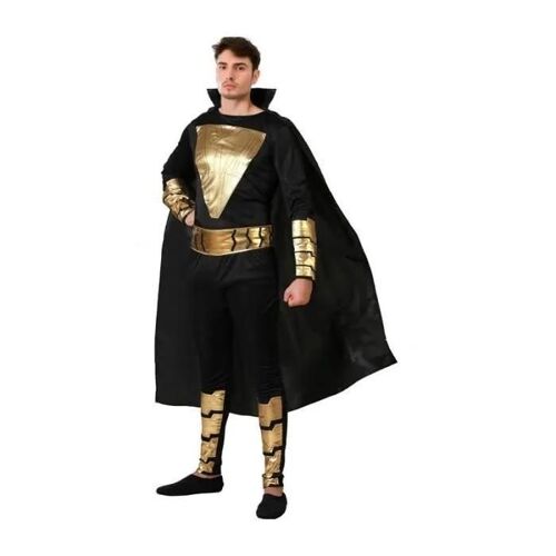 Déguisement Homme - Atosa - Adam Noir - Costume Super Héros - Tunique Et Cape - 4 Pièces