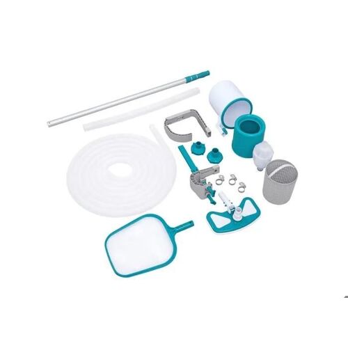 Bestway® AquaClean¿ Kit d'entretien de piscine Deluxe avec aspirateur et skimmer