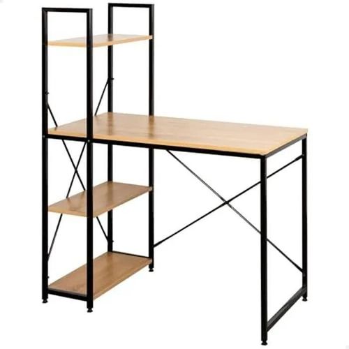 Bureau - Aktive - 18420 Max Home - 120 X 64 Cm - 3 Étagères - Structure En Acier Noir