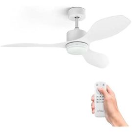 Ventilateur de Plafond UFESA Butan avec Lumière - 30W - 6 Vitesses - Ultra Silencieux - 3 Pales 122cm