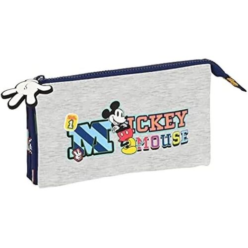 Trousse Fourre-Tout - Safta - Mickey Mouse Clubhouse Only One - Bleu Marine - Enfant - Synthétique