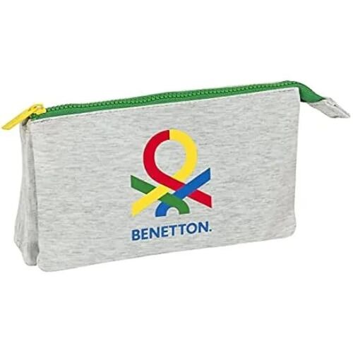 Trousse Triple Benetton Pop Pour Enfant - Gris - Confortable Et Polyvalente