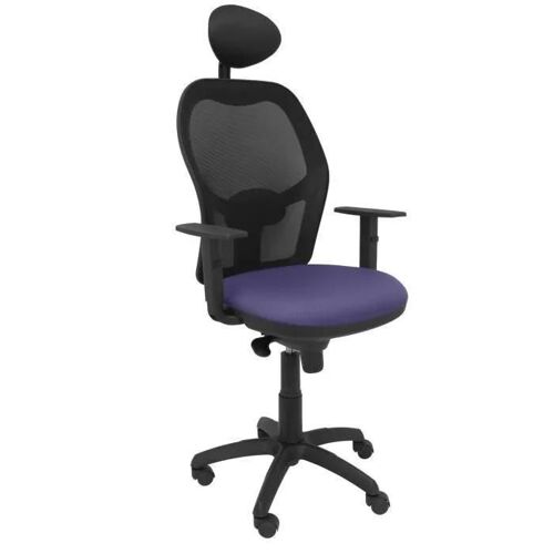 Chaise de bureau ergonomique Jorquera - PIQUERAS Y CRESPO - maille noire bleu BALI - soutien lombaire