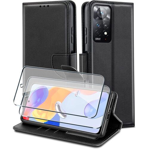 Coque Effet Curi pour Redmi Note 11 Pro Noir, Protection Integrale + 2 Verres Trempes - E.F.Connection