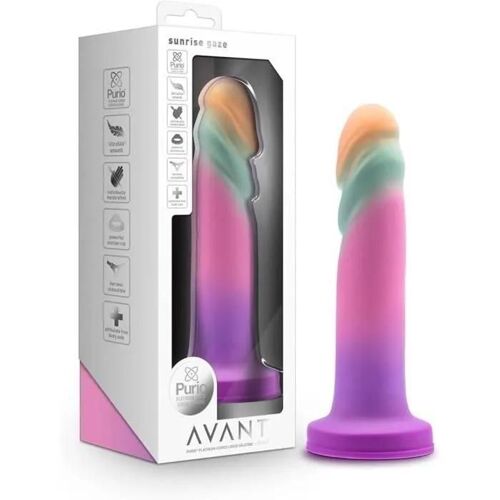 Dildo - Blush Novelties - Avant Sunrise Gaze - Silicone Liquide Purio - Revêtement Ultrasilk - Grand Taille