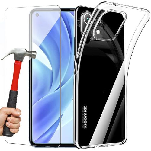Coque Silicone Pour Xiaomi Mi 11 Lite + 2 Verres Trempes Protection Transparente - E.F.Connection