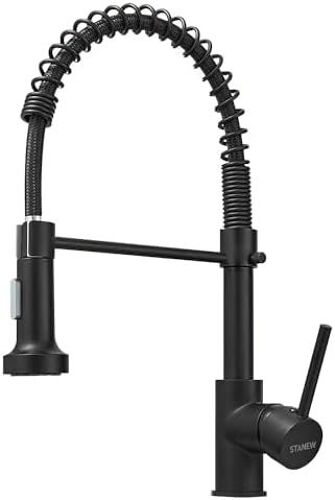 Robinet de cuisine avec pulvérisateur pivotant à 360°, robinet de cuisine avec ressort, robinet de cuisine extractible, 2 modes de P