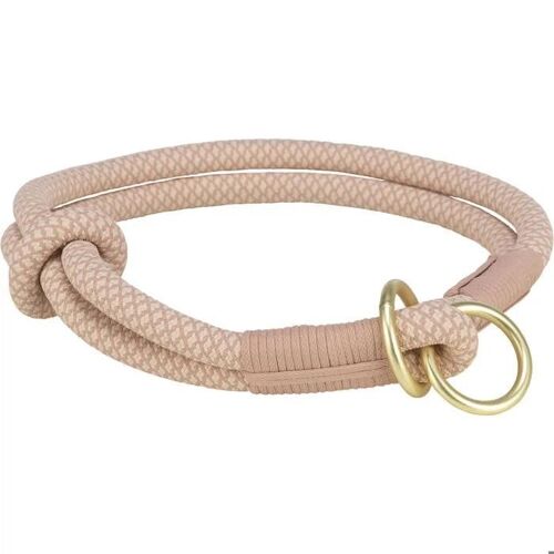 Collier Semi-Étrangleur - Trixie - Soft Rope - Rose - Moyen - Réducteur De Traction Réglable