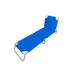 Chaise Longue Pliante Bleu Fort | Chaise Longue Jardin Exterieur 187 X 24 X 55 Cm | Chaises Longues Pliantes Extérieur - Marbueno