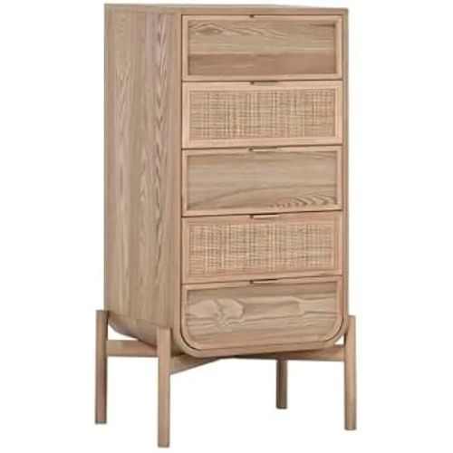 Commode - Home Esprit - Tropical - Rotin Épicéa - 53 X 42 X 87 Cm - Multicolore