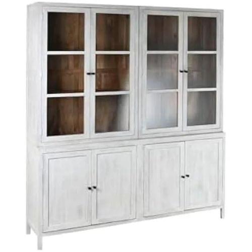 Vitrine - Home Esprit - Multicolore - Bois De Manguier - 2 Portes - 200 X 45 X 230 Cm