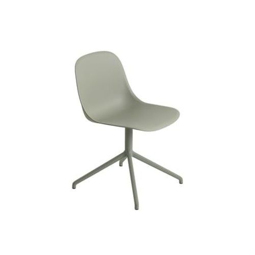 Muuto - Chaise Fiber Side - Base Pivotante - Vert Mousse - Structure Vert Mousse - Vert