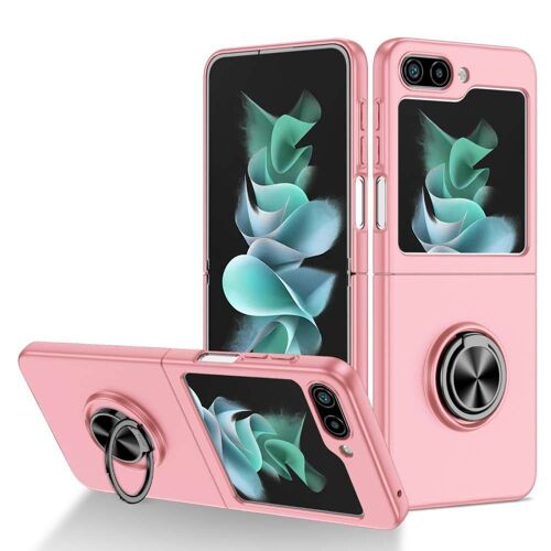 Coque pour Samsung Galaxy Z Flip 5 5G - housse etui rigide bague anti choc magnetique - ROSE