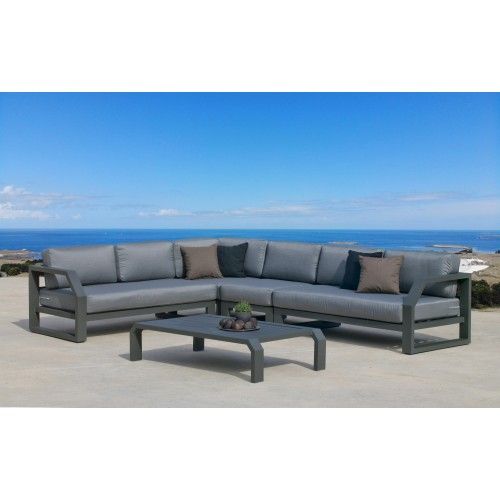 Salon De Jardin En Aluminium - Coussins Joana - Zafiro Hevea