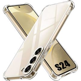 Coque Silicone Pour Samsung Galaxy S24 - Coins Renforcés Transparent Antichoc - E.F.Connection