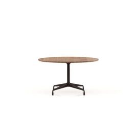 Table Dining Eames Segmented Ronde Ø130 Cm - Noyer Américain Massif, Huilé - Noir Profond
