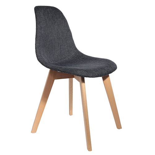 Chaise Scandi En Grosse Maille Flora - Noir