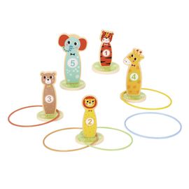 Jeu Anneaux Animaux En Bois Tf401
