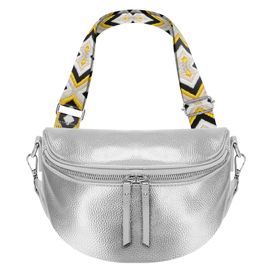 Sac Banane Bandoulière Motif Géometrique Gallantry Argent
