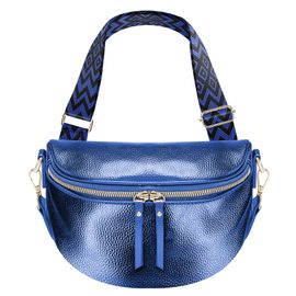 Sac Banane Bandoulière métallique Motif Géometrique Gallantry Bleu
