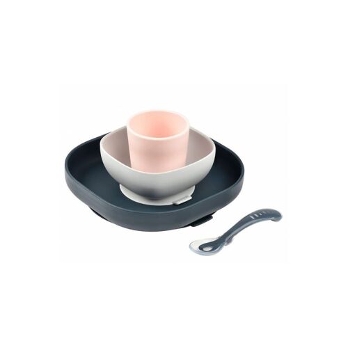 Coffret Vaisselle 4 Pièces En Silicone Night Blue - Beaba