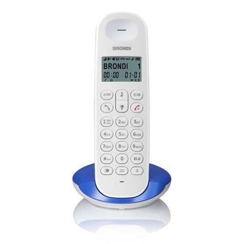 Brondi Lotus Téléphone DECT Bleu, Blanc