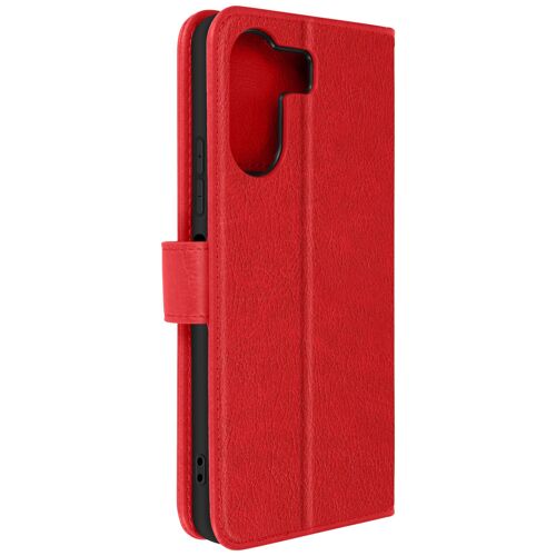 Étui pour Xiaomi Redmi 13C et Poco C65, Portefeuille et Support Vidéo Rouge