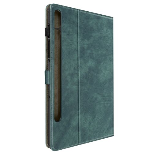 Étui Pour Samsung Galaxy Tab S9 Et Tab S9 Fe Porte-Cartes Support Vidéo Vert