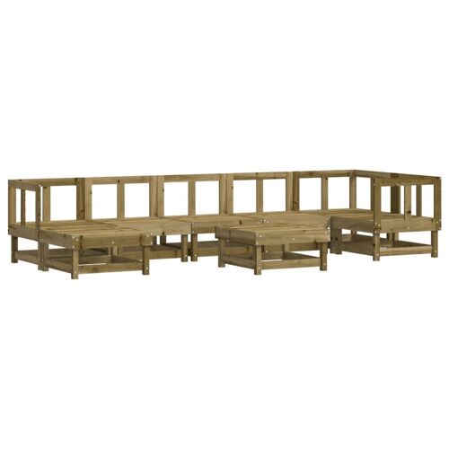 Vidaxl Salon De Jardin 8 Pcs Bois De Pin Imprégné